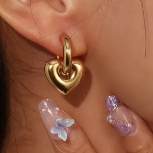 Dainty LOVE Gold Hoop Earrings